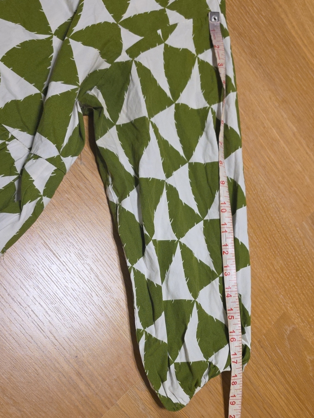Maeve The Bettina Olive Green & White Geometric Midi Shirt Dress Size 1X Used - Picture 12 of 16
